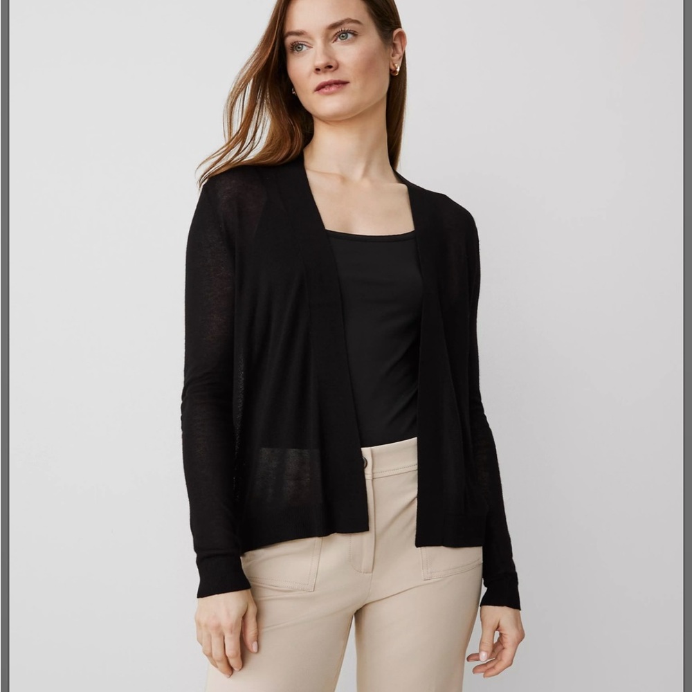ANNE TAYLOR FACTORY Essential Open Cardigan NWT MP